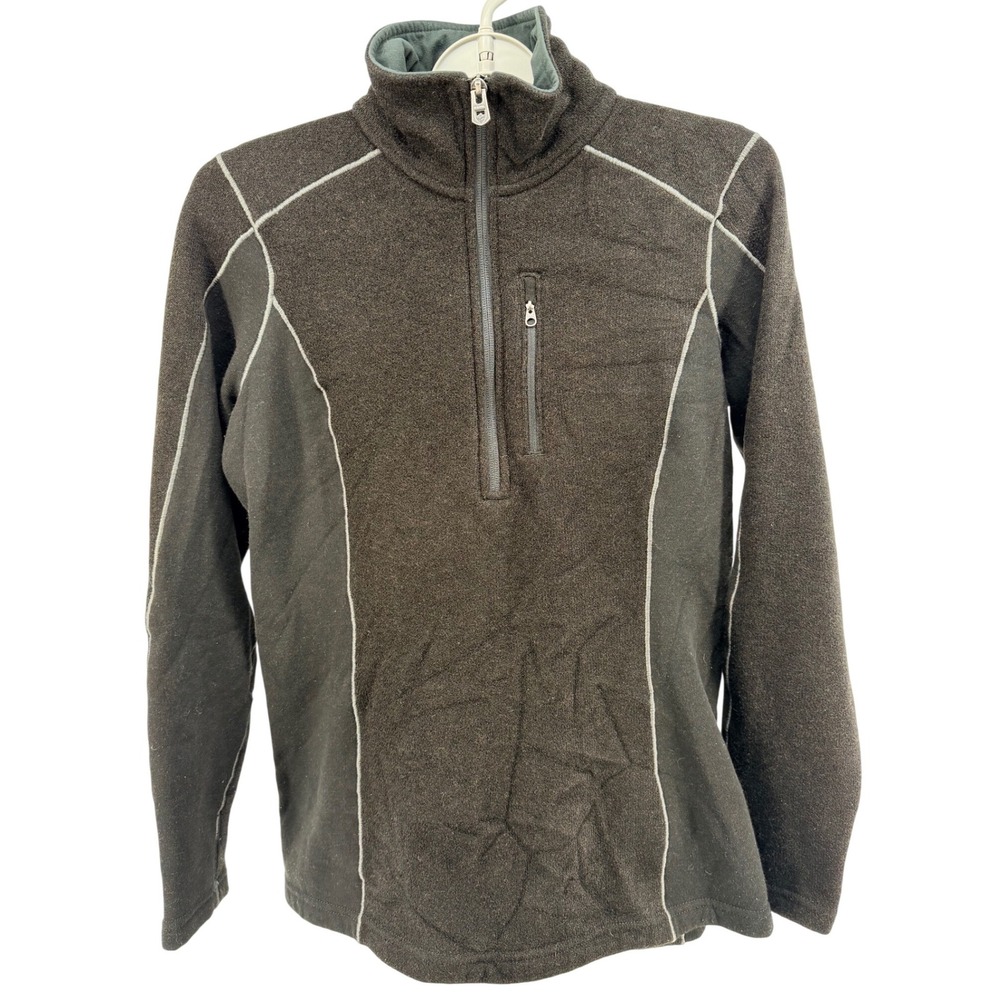 Kuhl Women's Fleece 1/4 Zip Pullover‎ Sweater Brown Size M